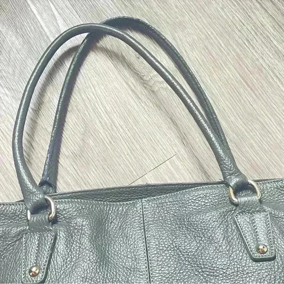 VERA PELLE GREY  PEBBLED LEATHER JUMBO BAG SHOULDER BAG - Picture 14 of 16